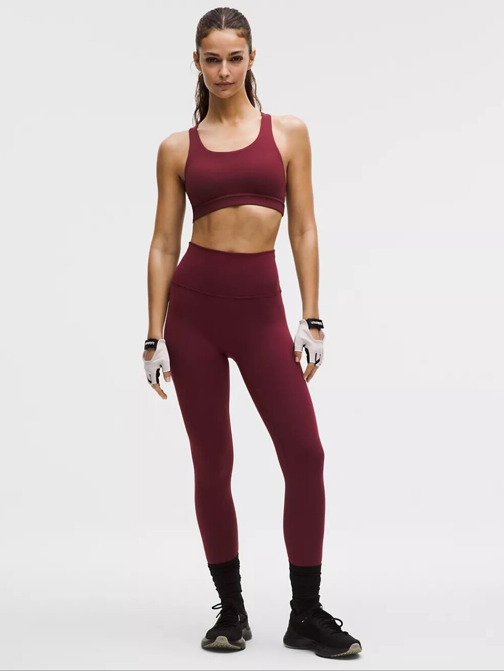 Lululemon Wunder Train High Rise Tight 28 Red Merlot Leggings Womens Size 2